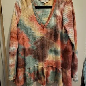Tie dye long sleeve top